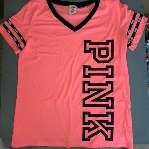PINK v neck tee